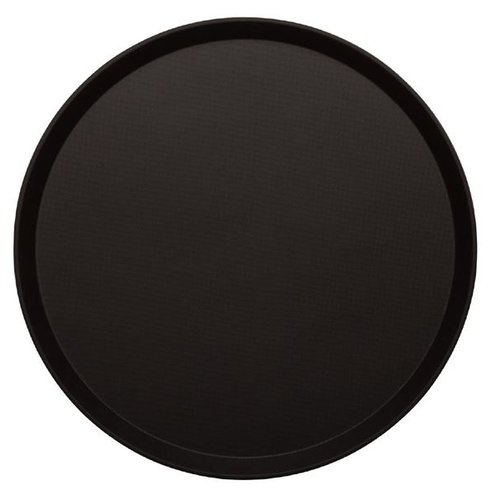  Cambro Plateau rond fibre de verre antidérapant noir | 35,5 cm 