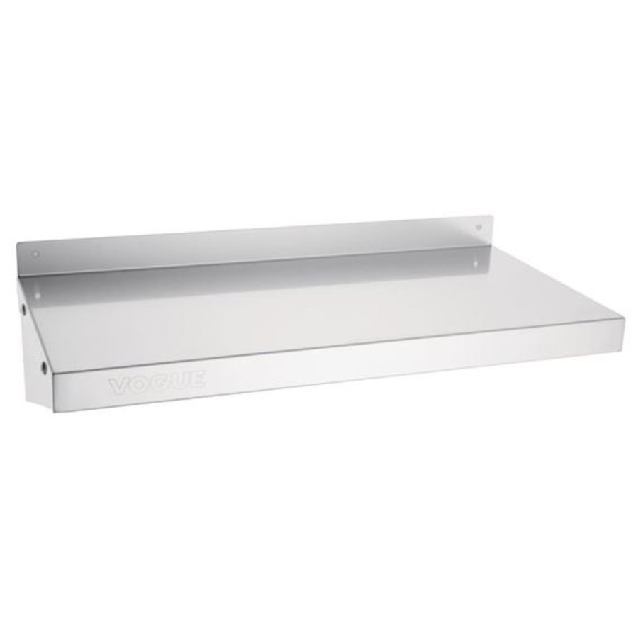 Etagère murale inox double sur crémaillère