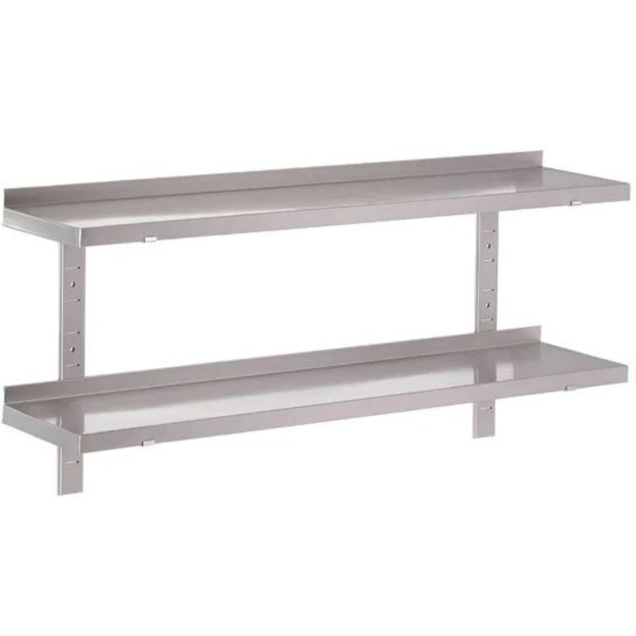 | Étagère murale sans supports | Inox | 1,2 x 0,4 m