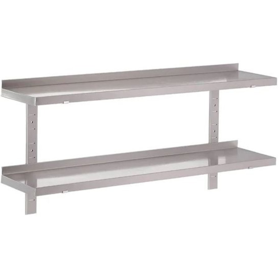 |Etagère murale  sans support | Inox |2 x 0,4 x0,035 m