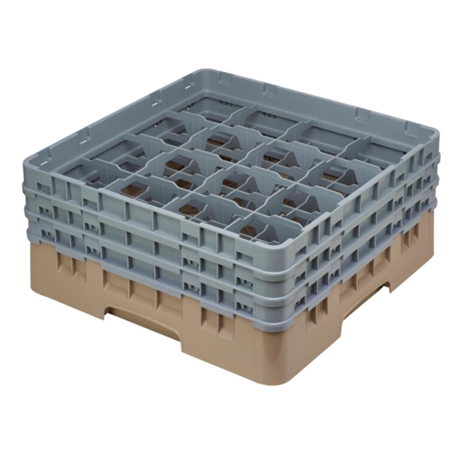 Casier à verres 16 compartiments Camrack Cambro beige hauteur max 174mm