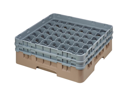  Cambro Casier à verres 49 compartiments Camrack Cambro beige hauteur max 133mm 