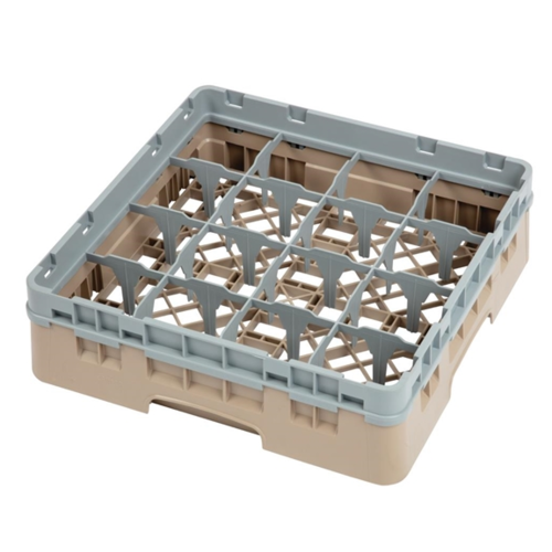  ProChef Casier à verres 16 compartiments Camrack Cambro beige hauteur max 92mm 