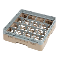 Casier à verres 25 compartiments Camrack Cambro beige hauteur max 133mm