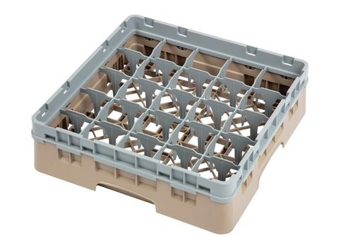  ProChef Casier à verres 25 compartiments Cambro beige hauteur max 9,2 cm 