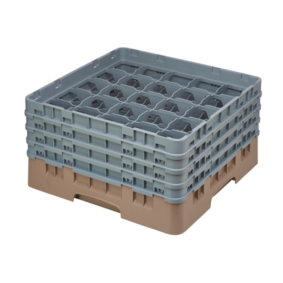 Casier à verres 25 compartiments Camrack Cambro beige hauteur max 215mm