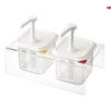 Araven Lot de 2 distributeurs de sauce Araven GN 1/6 transparents 2.6L