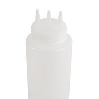 Bouteille souple transparente 3 embouts, 908ml