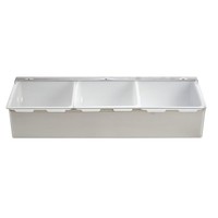 Boîte à 3 Compartiments | Inox | 76x460x152 mm