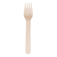 Fourchettes en bois biodégradables Fiesta Compostable | 155mm (Lot de 100)