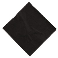 Serviettes cocktail noires 25x25 cm