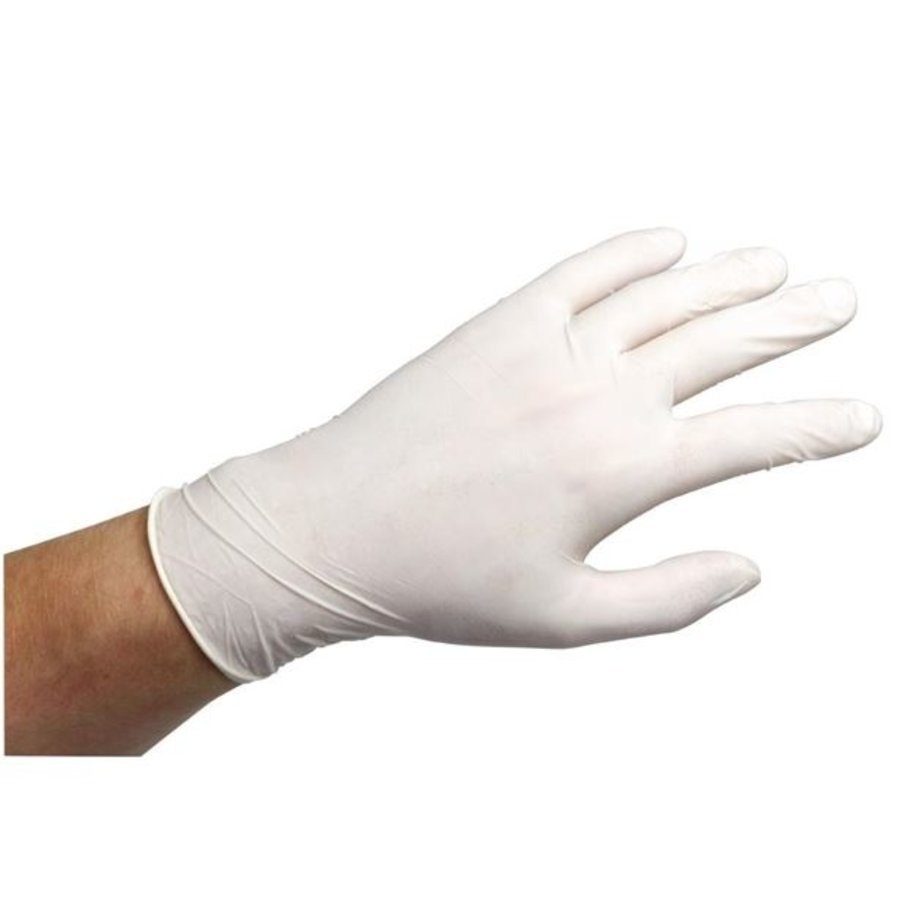 Gants en latex poudrés M