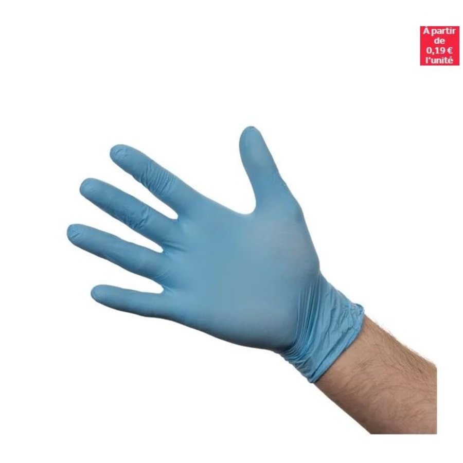 Gants | Nitrile non poudrés | Bleus