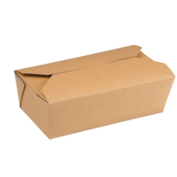 Cartons alimentaires | Rectangulaires kraft Colpac | 985ml | Lot de 250