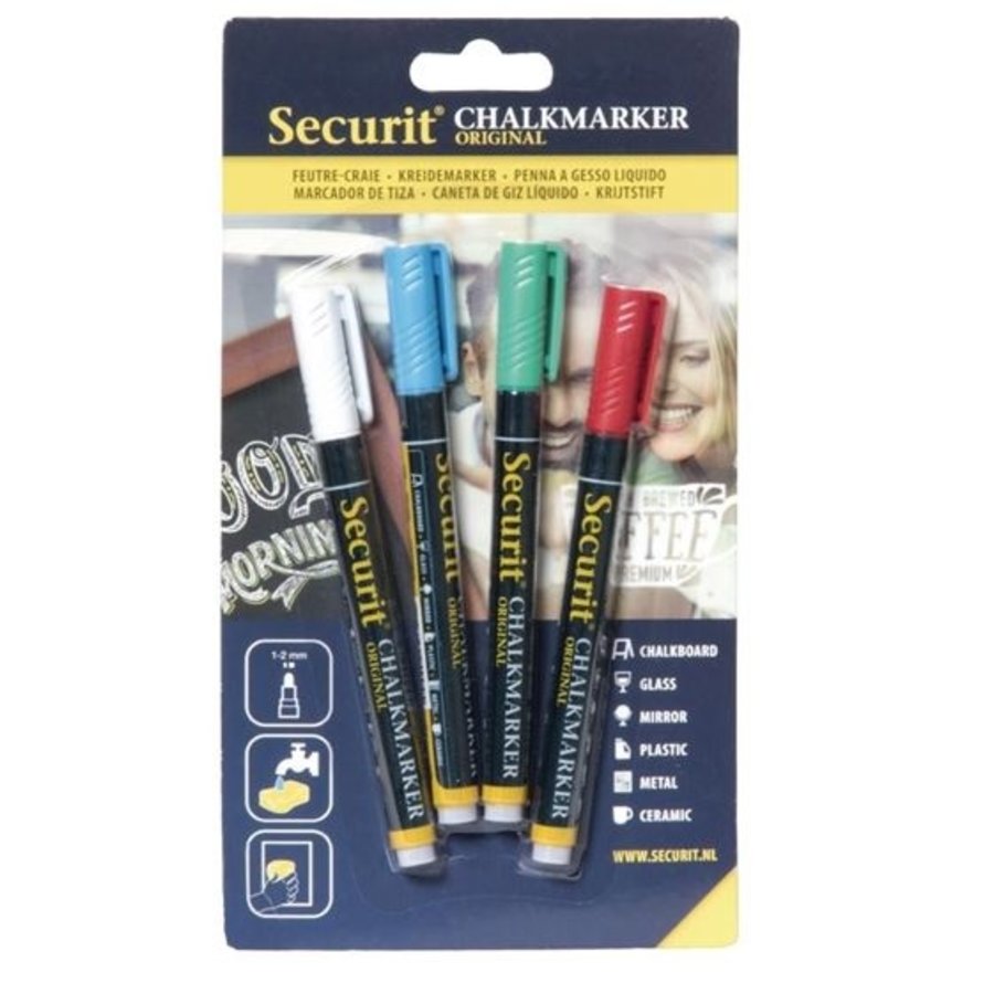 Assortiment de feutres craie liquide Securit