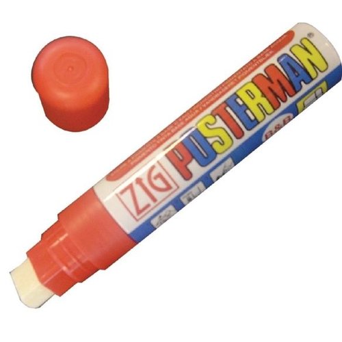  Securit Marqueur craie tous temps Securit Zig Posterman 6mm rouge 