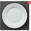 Olympia Assiettes à bord large blanches Olympia 202mm, lot de 12