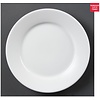 Olympia Assiettes à bord large blanches Olympia 230mm, lot de 12