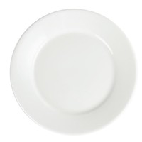 Assiettes à bord large blanches Olympia 230mm, lot de 12