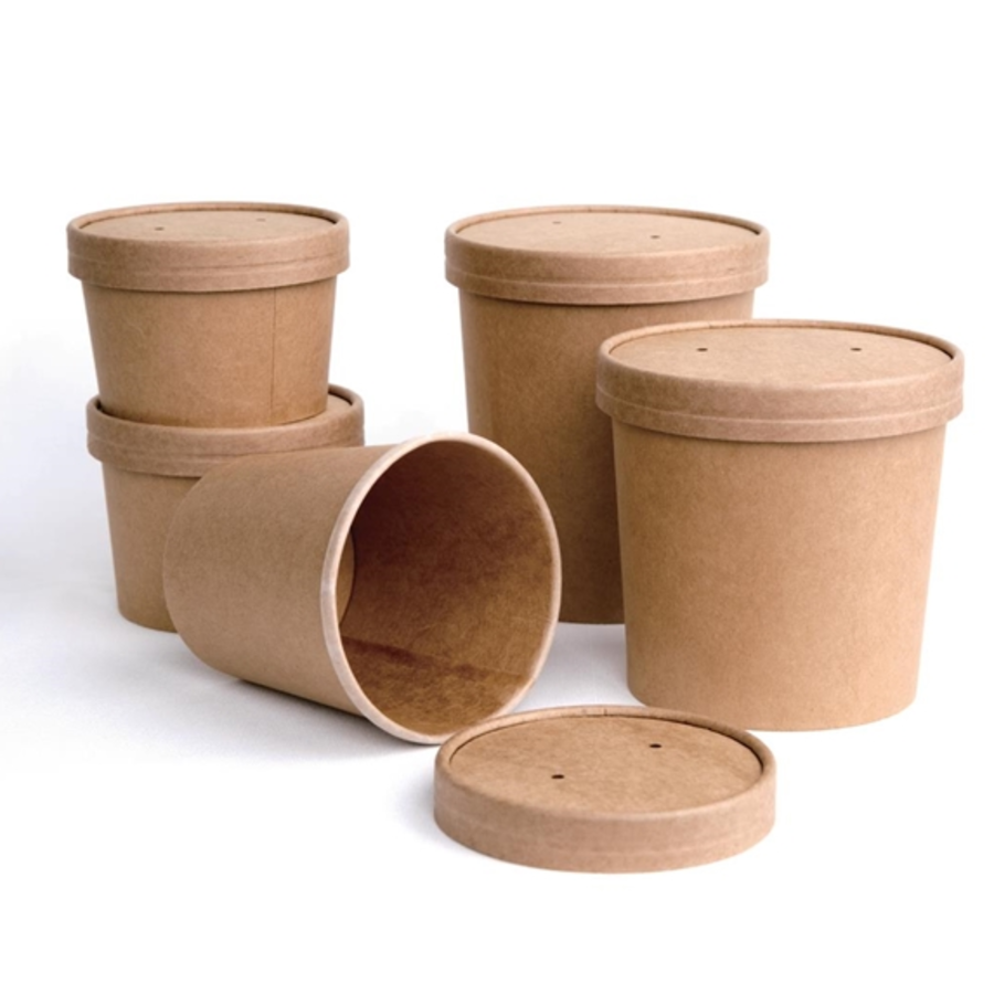 Pots à soupe compostables en PLA Fiesta Compostable 98 mm - 23 cl (x500)