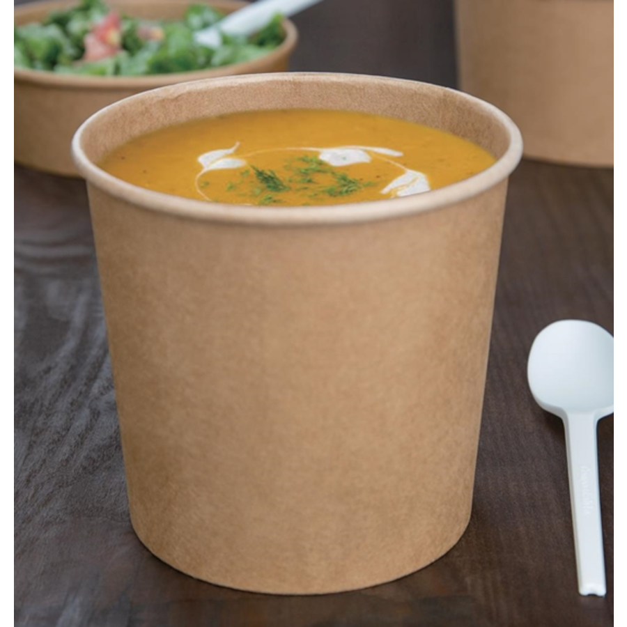 Pots à soupe compostables en PLA Fiesta Compostable 118 mm - 73,8 cl | convient pour FB556 (lot de 500)