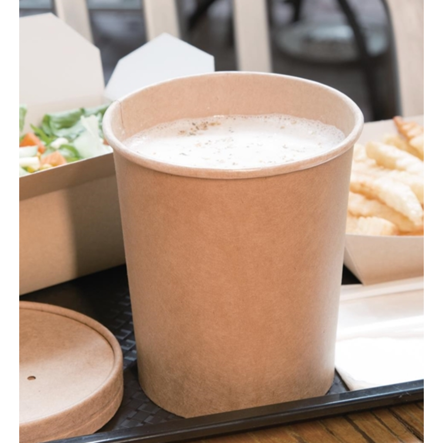 Pots à soupe compostables en PLA Fiesta Compostable 118 mm - 73,8 cl | convient pour FB556 (lot de 500)