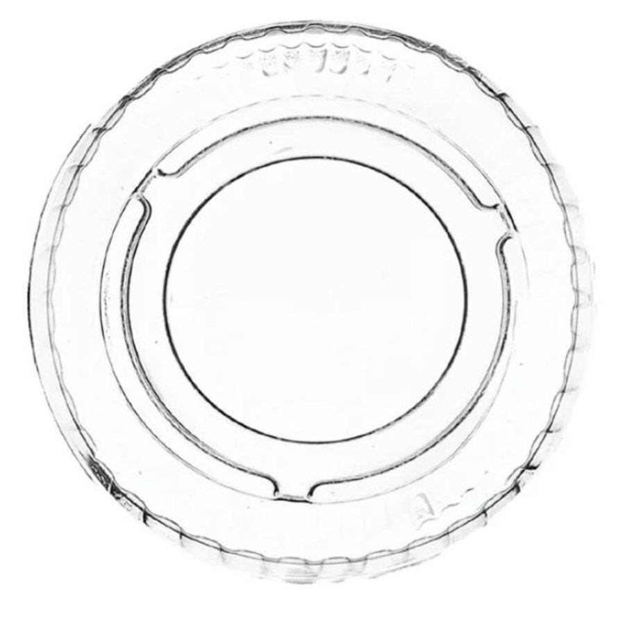ProChef Couvercle pot à sauce compostable en PLA transparent Vegware 28ml | 6 x 48 mm | convient pour CL681 (x5000)
