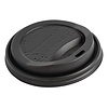 ProChef Couvercles noirs gobelets boissons chaudes CPLA compostables Fiesta Compostable 340 ml | 93mm (lot de 50)