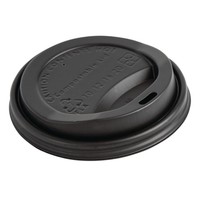 Couvercles noirs gobelets boissons chaudes CPLA compostables Fiesta Compostable 340 ml | 93mm (lot de 50)