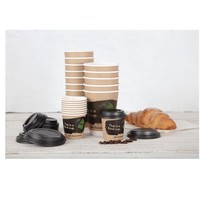 Couvercles noirs gobelets boissons chaudes CPLA compostables Fiesta Compostable 340 ml | 93mm (lot de 50)