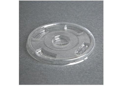  ProChef Couvercles transparents plats compostables en PLA Fiesta Compostable pour gobelets 340/454/568ml | 8 x 98 mm (lot de 1000) 