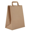 ProChef Grands sacs compostables marron en papier recyclé Vegware | 305 x 140 x 250mm (lot de 250)