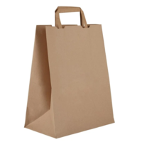 Grands sacs compostables marron en papier recyclé Vegware | 305 x 140 x 250mm (lot de 250)