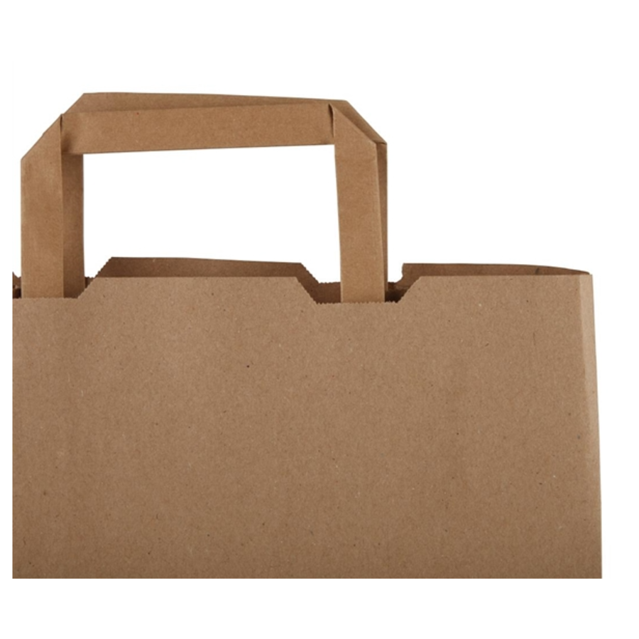 Grands sacs compostables marron en papier recyclé Vegware | 305 x 140 x 250mm (lot de 250)