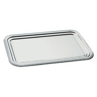 Plateau traiteur semi-jetable APS 1,5 x 41 x 31 cm, en chrome