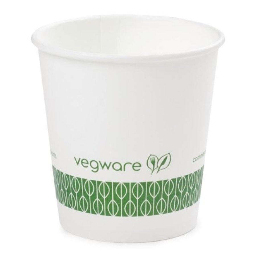 Gobelets blancs expresso compostables Vegware 113 ml | 62 x 62mm (lot de 1000)