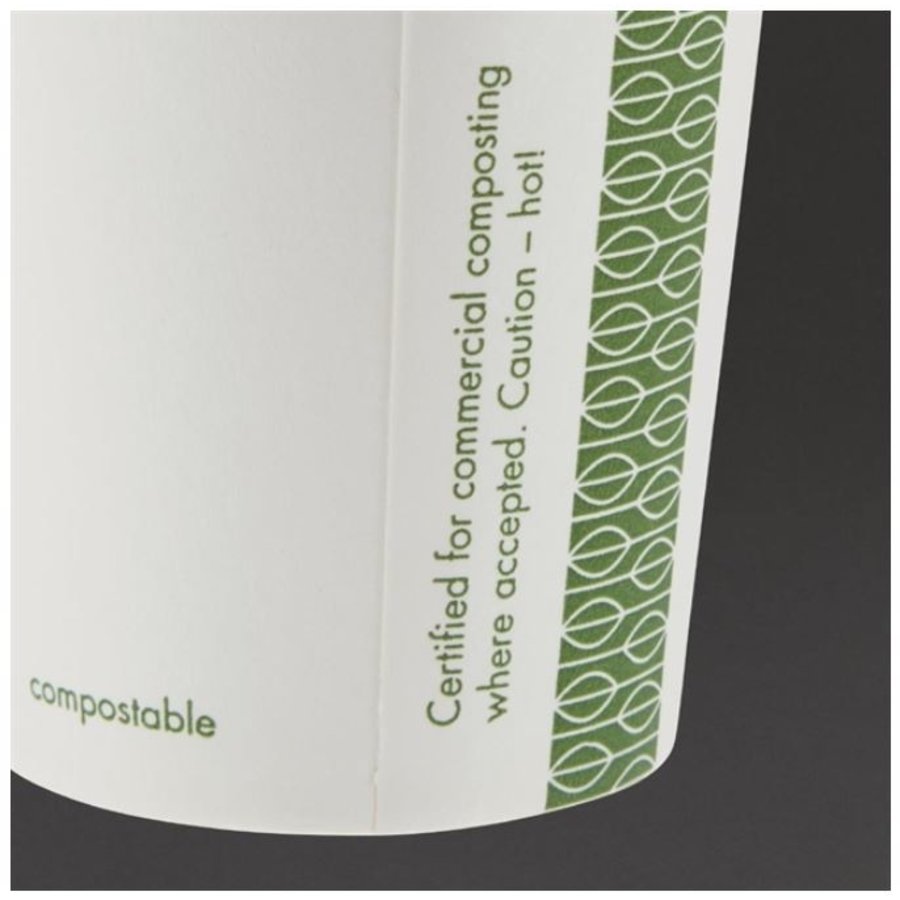 Gobelets blancs expresso compostables Vegware 113 ml | 62 x 62mm (lot de 1000)