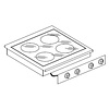 Combisteel Plaque de cuisson Electrique encastrable 4 Plaques 60x60cm 11,3 kW