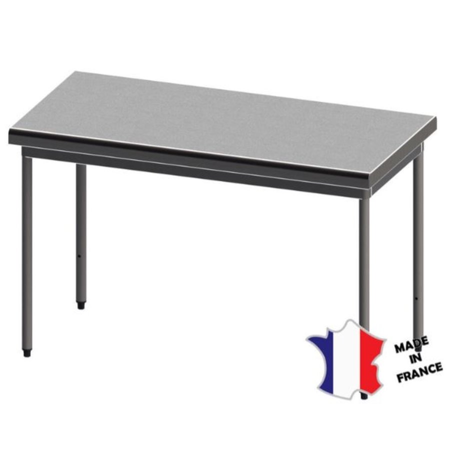 Table démontable rayonnee | Inox | centrale | sur vérins inox