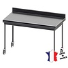 Sofinor Table démontable rayonnee | Inox | à dosseret |  sur roulettes inox