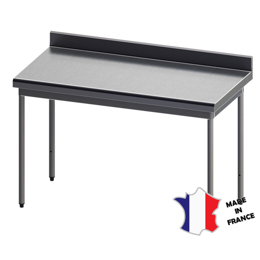 Table démontable rayonnee | Inox | à dosseret | sur vérins en inox| Plusieurs tailles