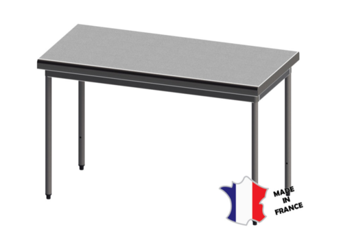  Sofinor Table démontable rayonnee | Inox | centrale | pieds ronds | sur vérins inox | Plusieurs tailles 