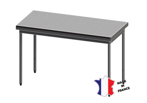  Sofinor Table demontable rayonnee | Inox | centrale | pieds ronds | sur vérins inox | Plusieurs tailles 