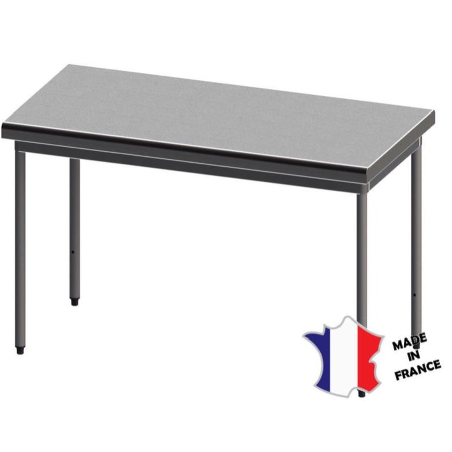 Table démontable rayonnee | Inox | centrale | pieds ronds