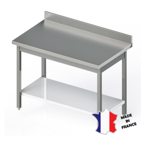  Sofinor Table Démontable | Inox | Étagère Basse | à Dosseret | Plusieurs tailles 