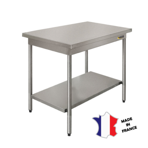  Sofinor Table démontable rayonnee | Inox | centrale | étagère basse | pieds ronds 