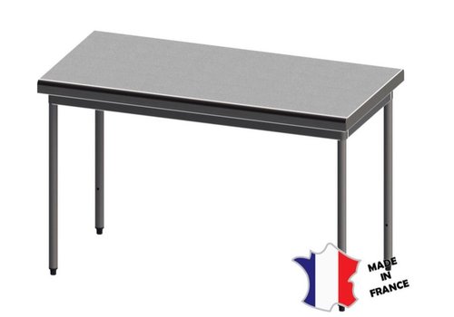  Sofinor Table demontable rayonnee | Inox | centrale | pieds ronds | sur vérins 