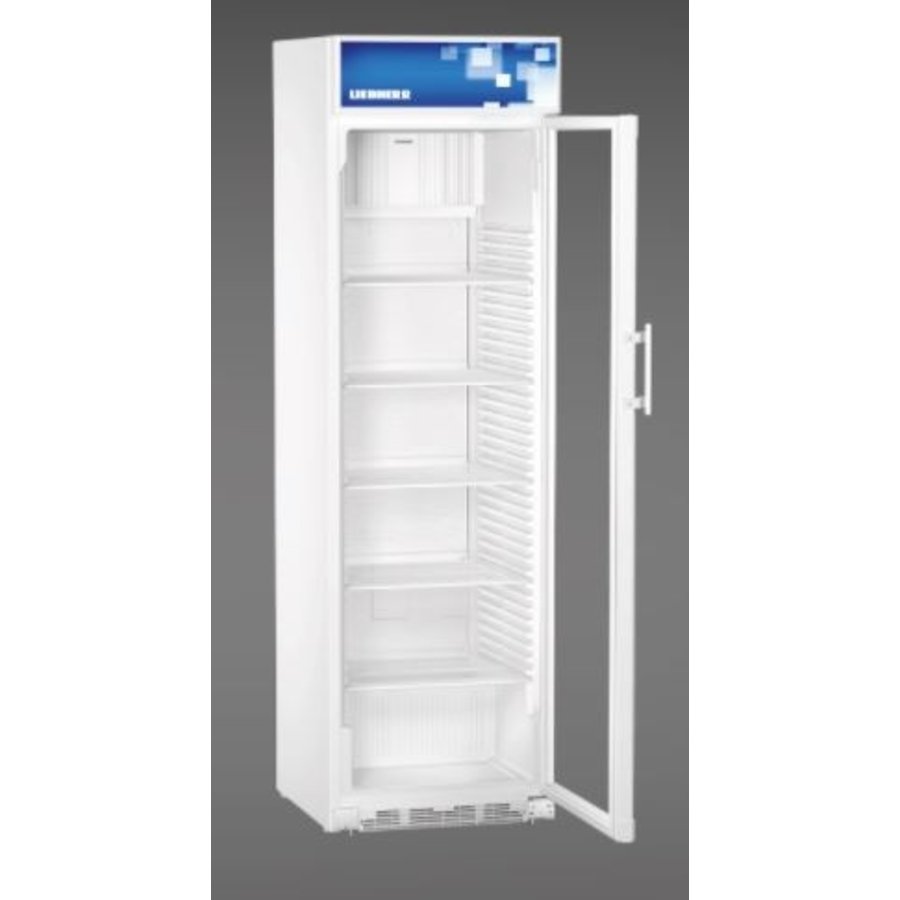 Réfrigérateur pour liquides avec porte vitrée Blanc 385L