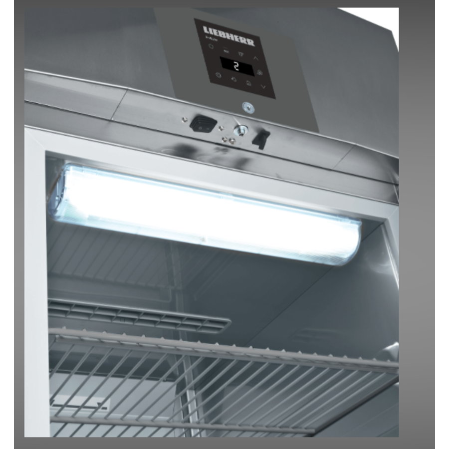 Réfrigérateur professionnel avec porte en verre | Acier inoxydable | 600L | +1°C en +15°C.
