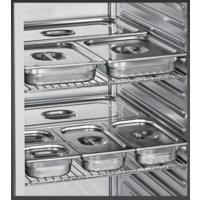 Réfrigérateur professionnel avec porte en verre | Acier inoxydable | 600L | +1°C en +15°C.